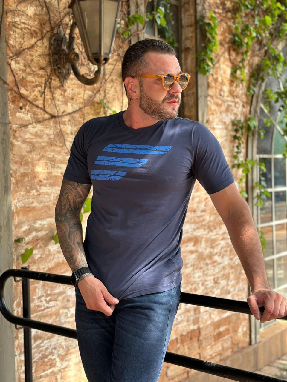 Camiseta Ellus Básica Azul
