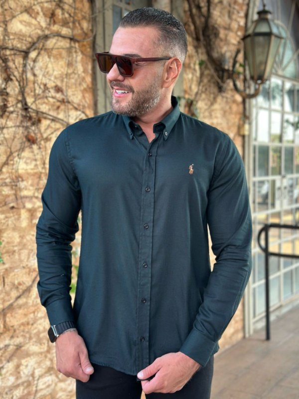 Camisa Manga Longa PRL Verde Escuro