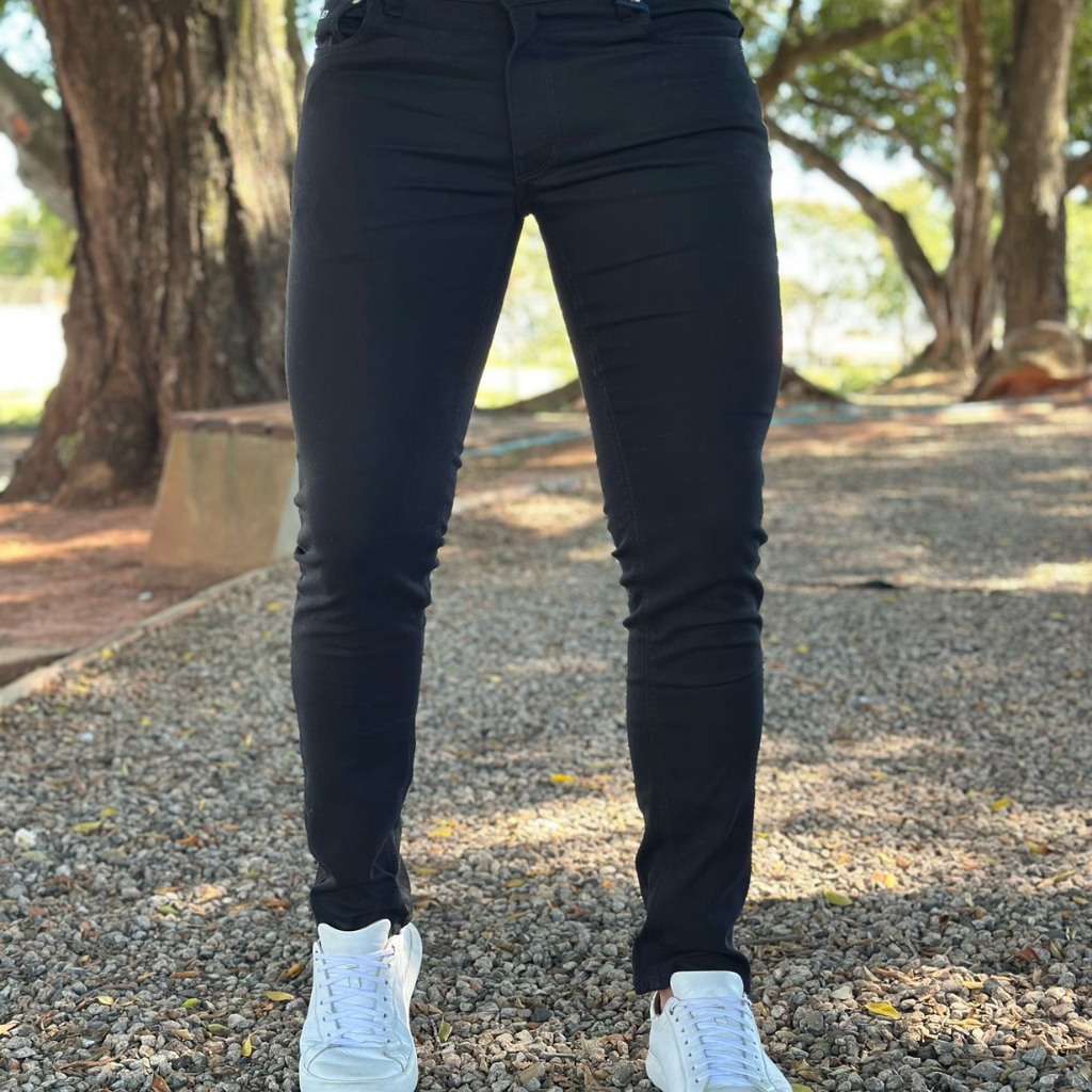 Calça Jeans Masculina Slim Azul Escuro – Corte Moderno