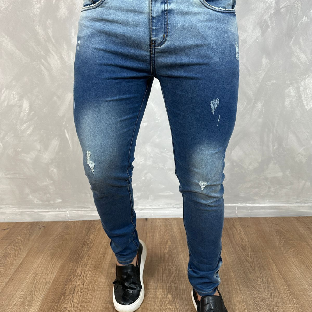 Calça Jeans Calvin Klein DFC Skinny Masculina – Azul Escuro Premium