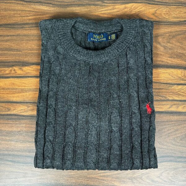Suéter Polo Ralph Lauren Cinza Chumbo | Sofisticação Urbana e Atemporal - Image 3