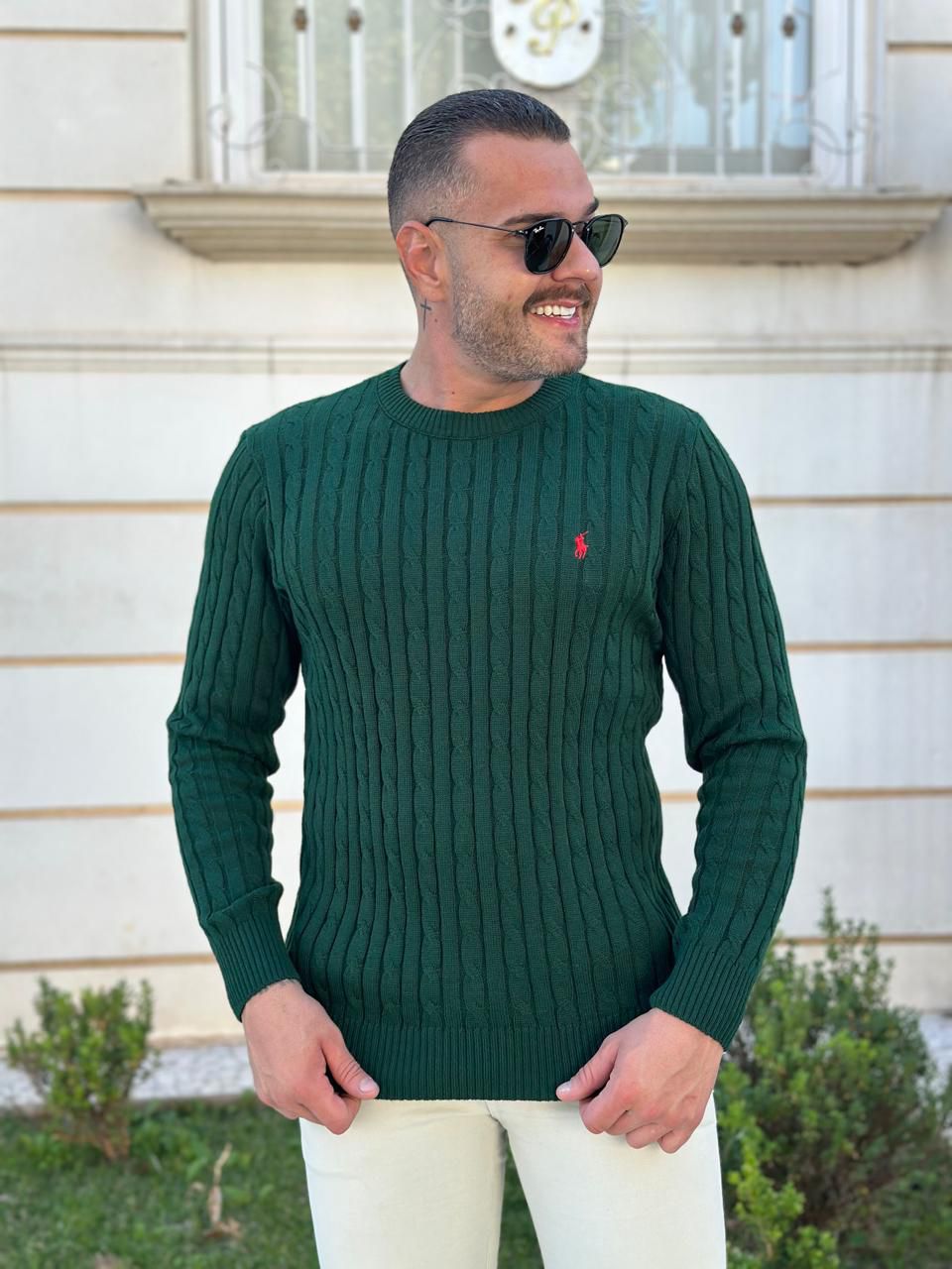 Suéter PRL Verde | Conforto e Estilo em Malha Premium